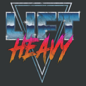Lift Heavy - Distressed Crop Tee Design