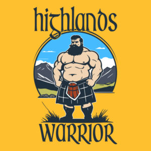 Highlands Warrior Black Design - Basic Tee Design