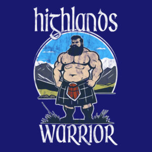 Highlands Warrior - Stone Wash Tee Design
