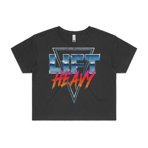 Lift Heavy - Distressed Crop Tee Thumbnail