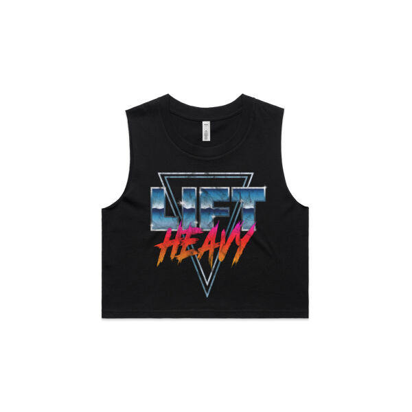 Lift Heavy - Distressed Crop Tank Thumbnail