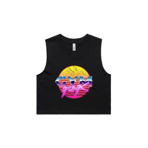 GymPunk Sunset - Distressed Crop Tank Thumbnail