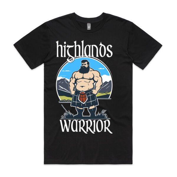 Highlands Warrior White Design - Basic Tee Thumbnail