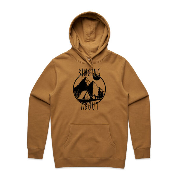 Binging About - Hoodie White font 2 Thumbnail